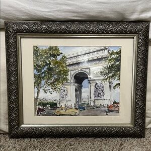 Monique G Spinabella Paris Arch Scene Wall Art - Silver Frame, Multi-Color Print